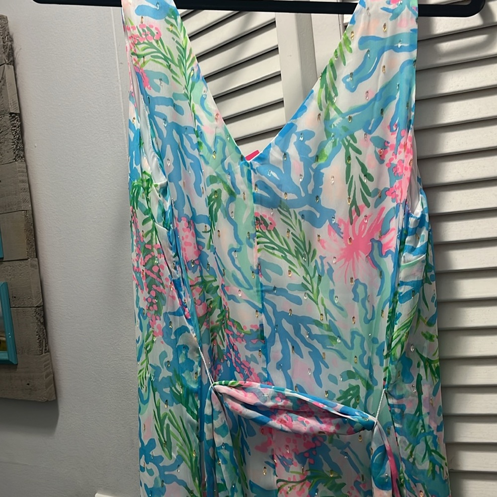 Colorful Floral Sleeveless Dress - Picture 6 of 10